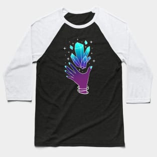 Crystal Power - Blue Crystal Baseball T-Shirt